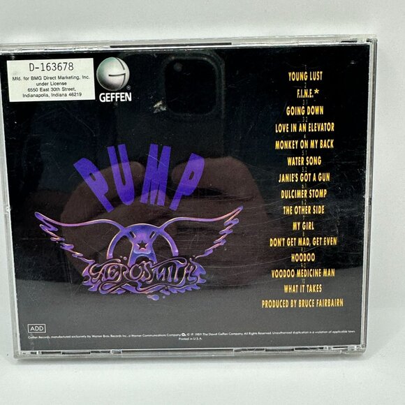 Aerosmith Pump CD Album Geffen Records Steven Tyler Classic Rock Music - Picture 2 of 4